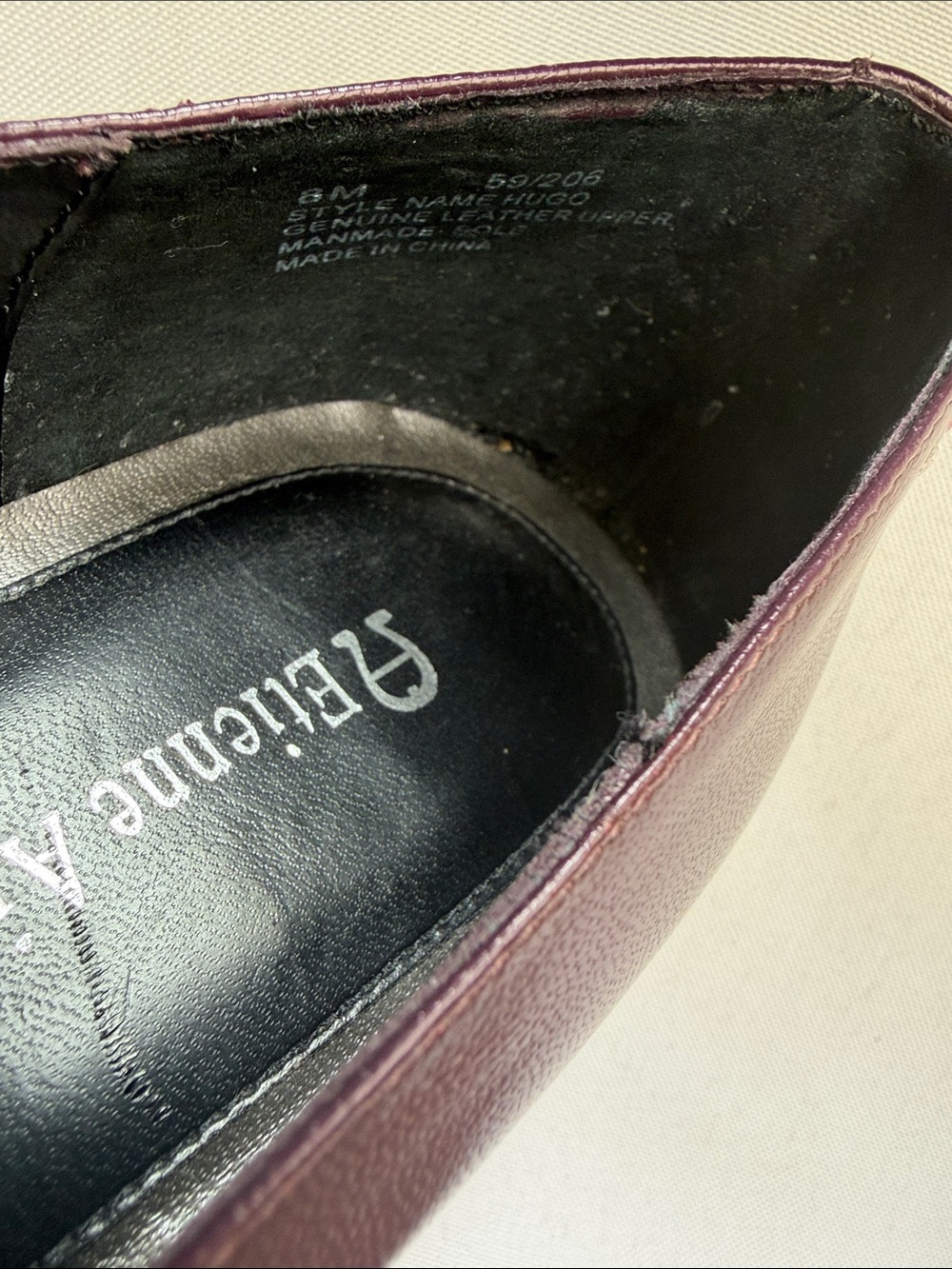 Etienne Aigner Women's Dark Burgundy Leather Pumps - Picture 7 of 7